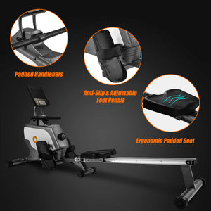 Rowing Machine Fitness Cardio Workout with Adjustable Magnetic Resistance UK-1