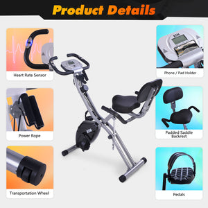 G500 Folding Cycling Exercise Bike Indoor Training X Bike for Home Cardio Workout UK-3-5