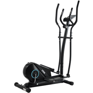 Elliptical Machine Trainer, Home Cross Trainer with LCD Monitor and Pulse Rate Grips Magnetic Smooth Quiet Driven UK-6